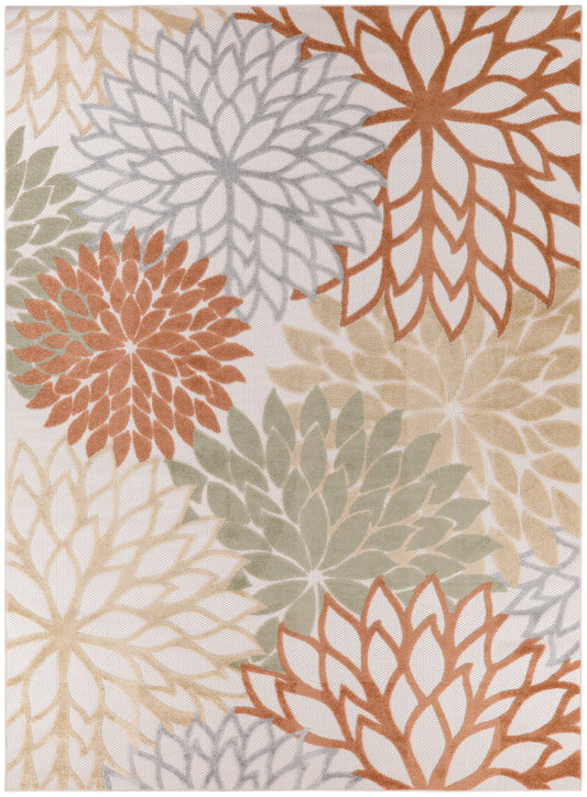 Nourison Home Aloha  Ivory Multicolor  Contemporary