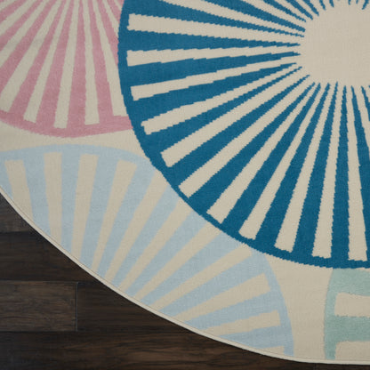 Nourison Home Grafix  Ivory Multi  Contemporary