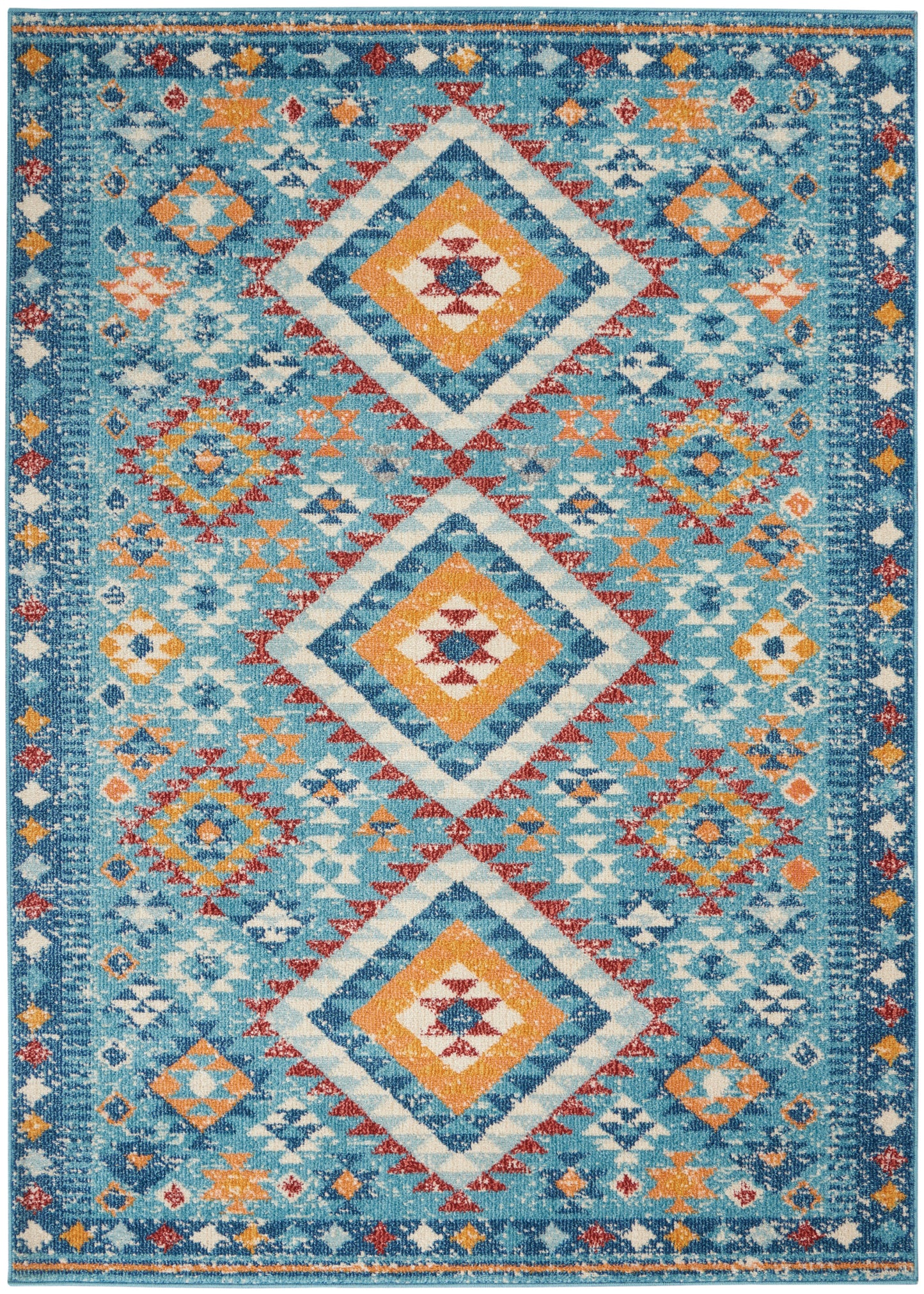 Nourison Home Passion  Blue Multicolor  Transitional