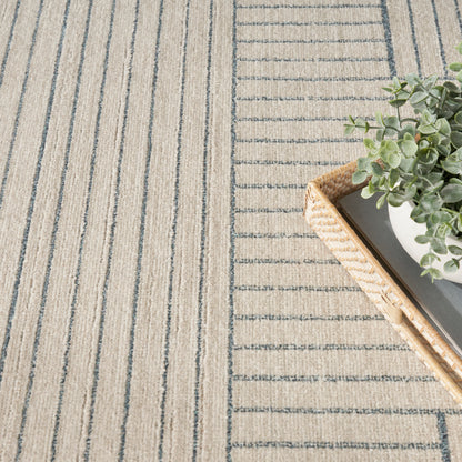 Nourison Home Washable Decor  Cream Blue  Contemporary