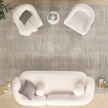 Nourison Home Glitz  Silver Grey  Contemporary