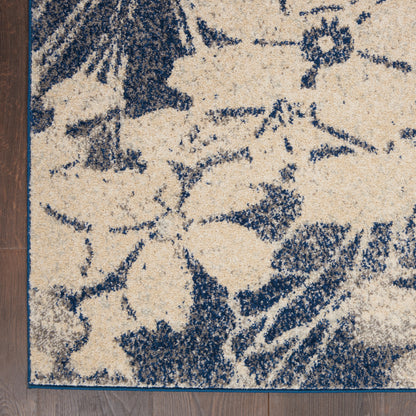 Nourison Home Tranquil  Beige Navy  Contemporary