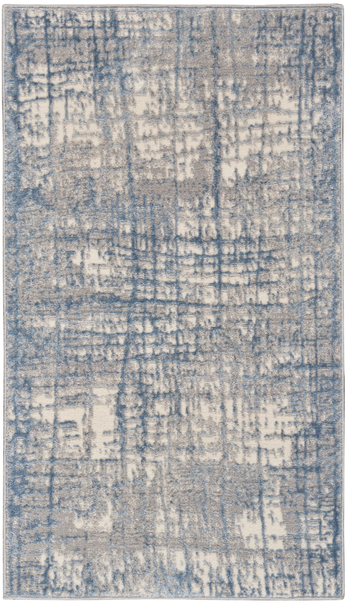 Calvin Klein CK950 Rush CK950 Ivory Blue Contemporary Power-loomed Rug