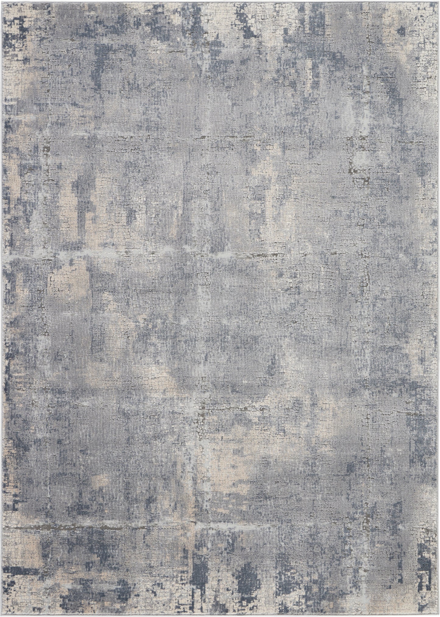 Nourison Home Rustic Textures RUS06 Grey Beige Contemporary Power-loomed Rugs