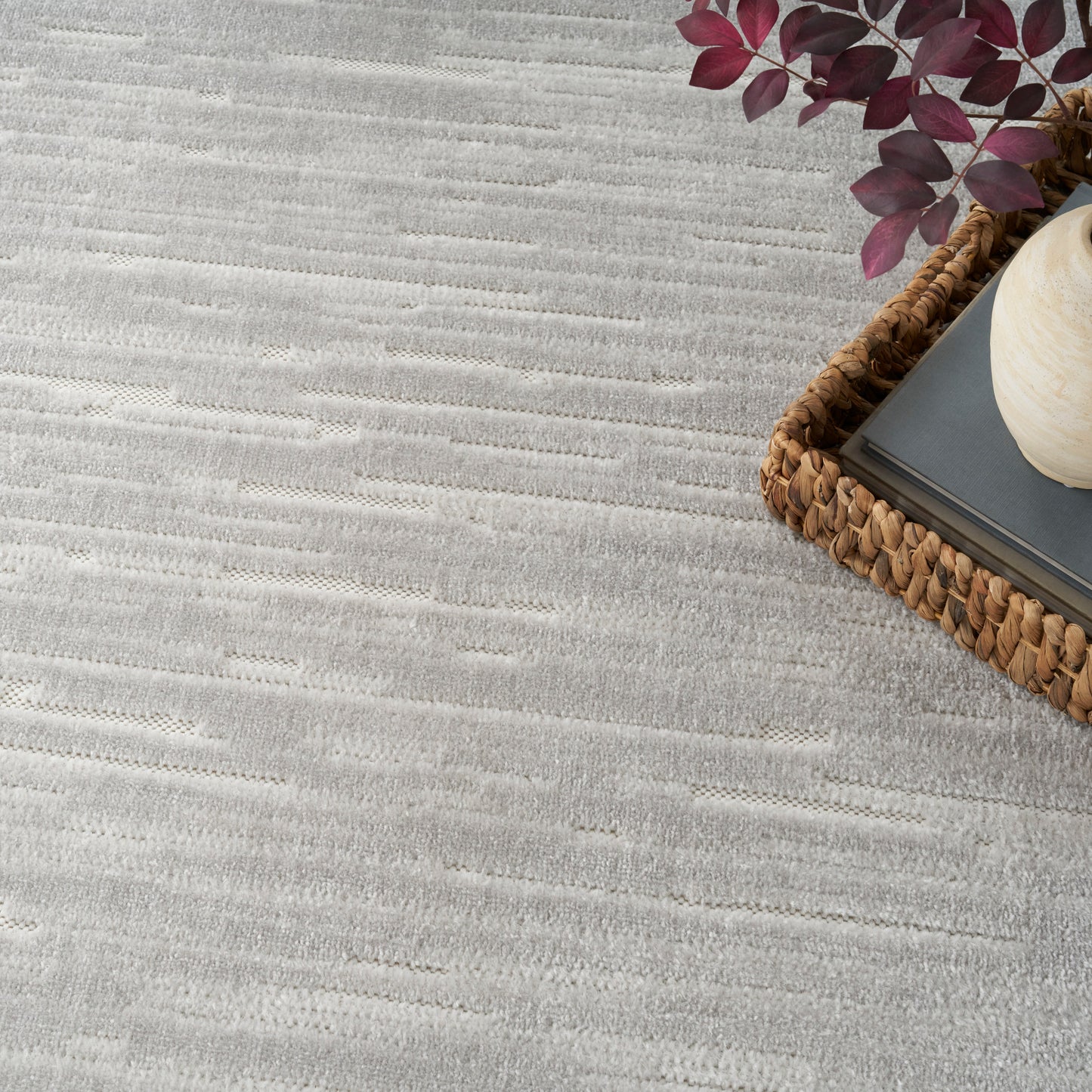 Nourison Home Care Free  Light Grey  Contemporary