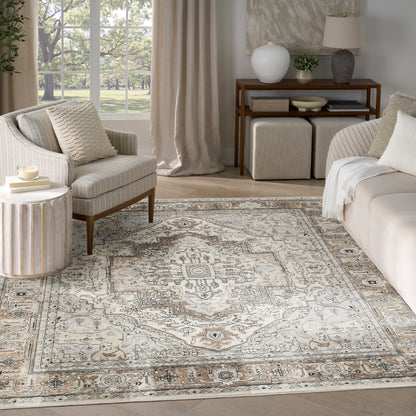Nourison Home Quarry  Ivory Grey Taupe  Traditional