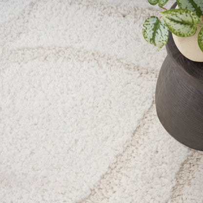 Nourison Home Modern Shag  Ivory Beige  Contemporary