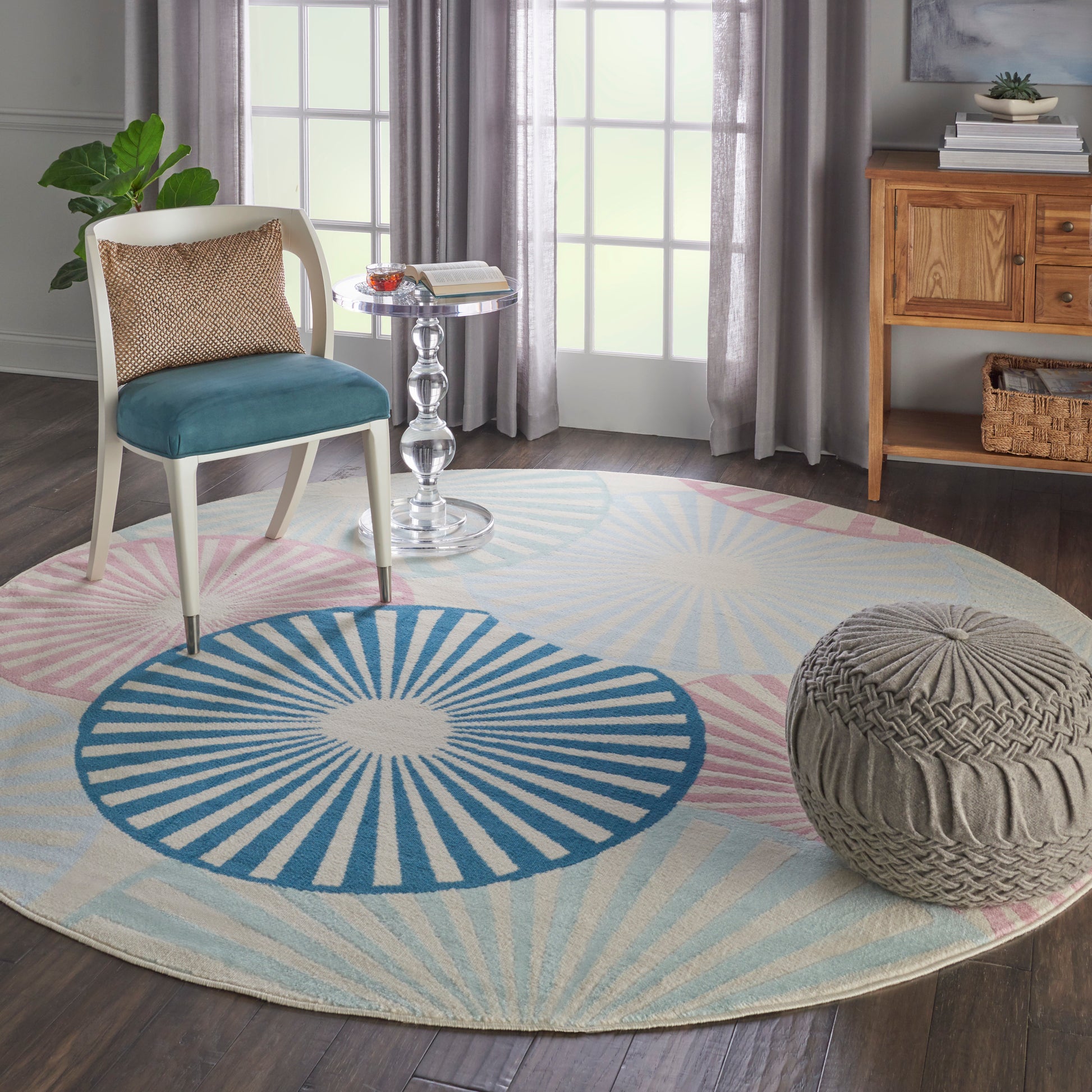 Nourison Home Grafix  Ivory Multicolor  Contemporary