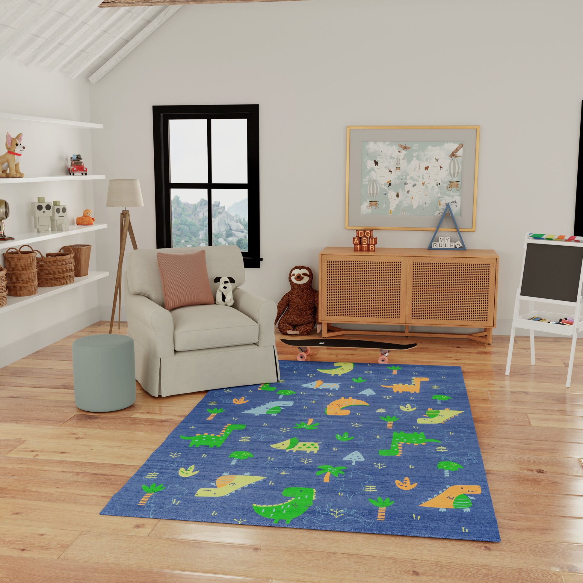 Nourison Home Imagination  Navy Multicolor  Contemporary