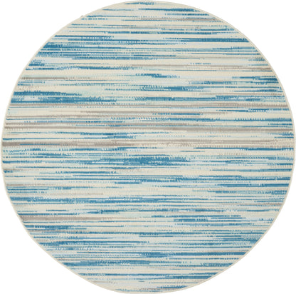Nourison Home Jubilant JUB04 Blue Contemporary Power-loomed Rug