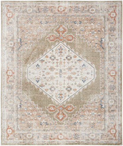 Nourison Home Astra Machine Washable ASW11 Sage Multi Traditional Power-loomed Rug