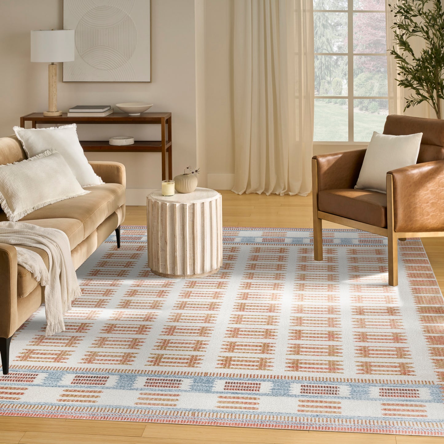 Nourison Home Nordic  Ivory Rust  Contemporary