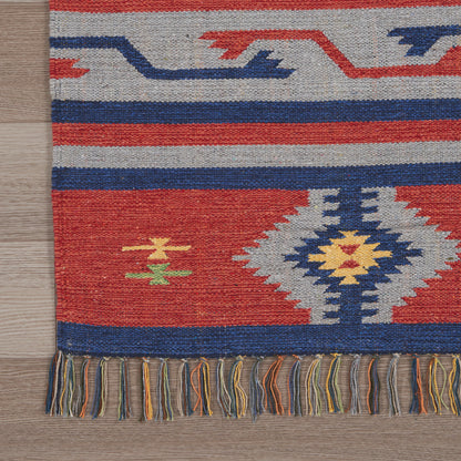 Nourison Home Baja  Blue Red  Transitional