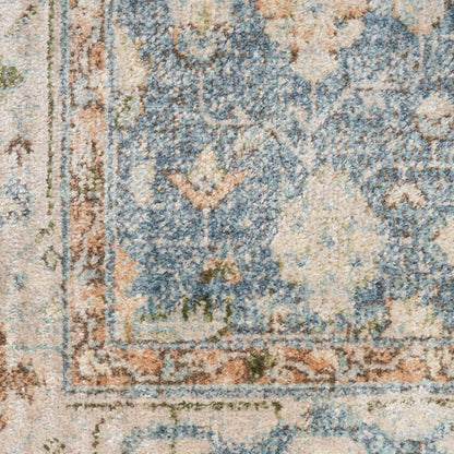 Nourison Home Astra Machine Washable  Silver Blue  Traditional