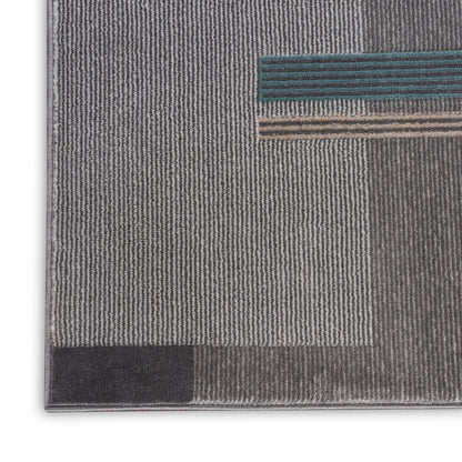 Nourison Home Thalia  Grey Multicolor  Contemporary