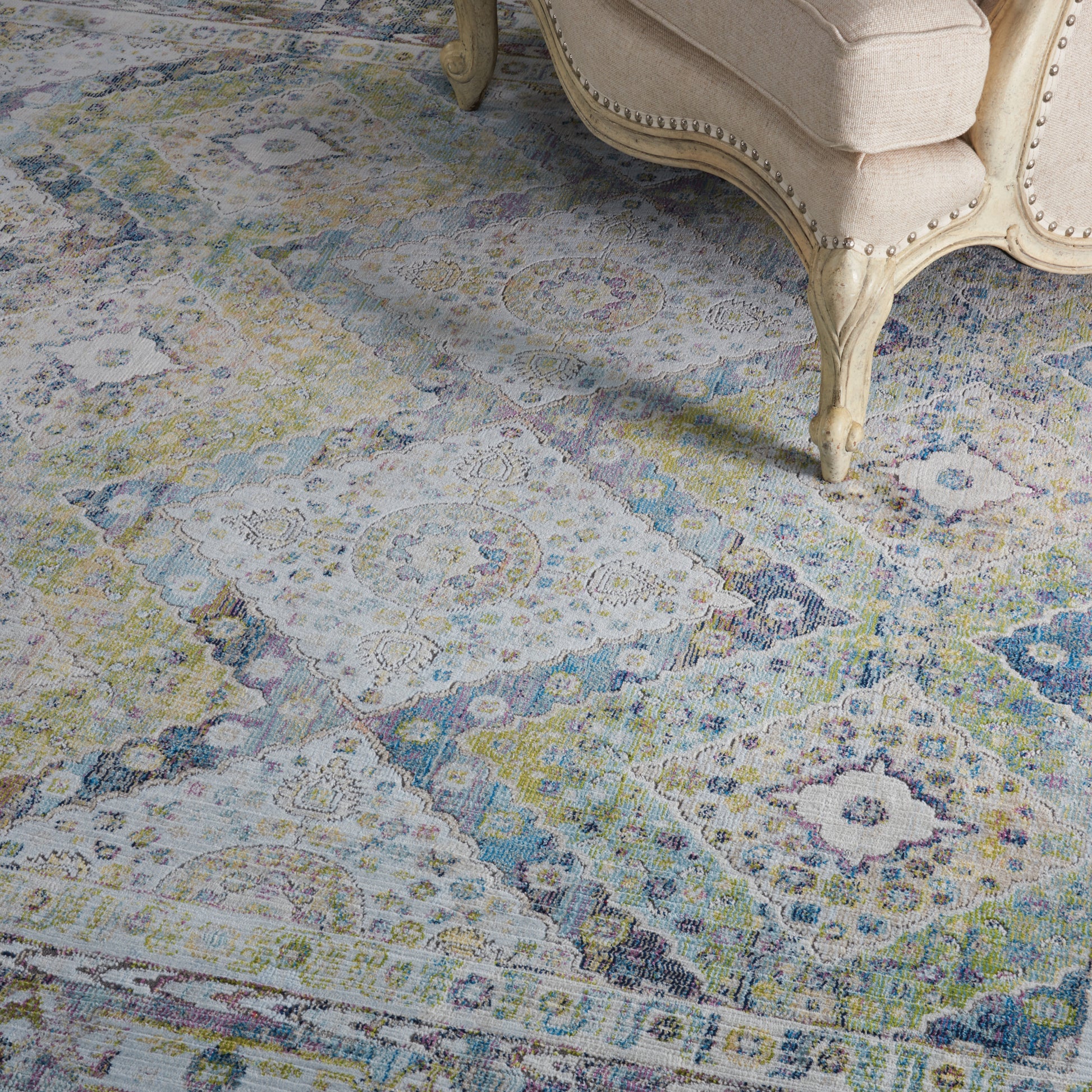 Nourison Home Ankara Global  Blue Green  Traditional