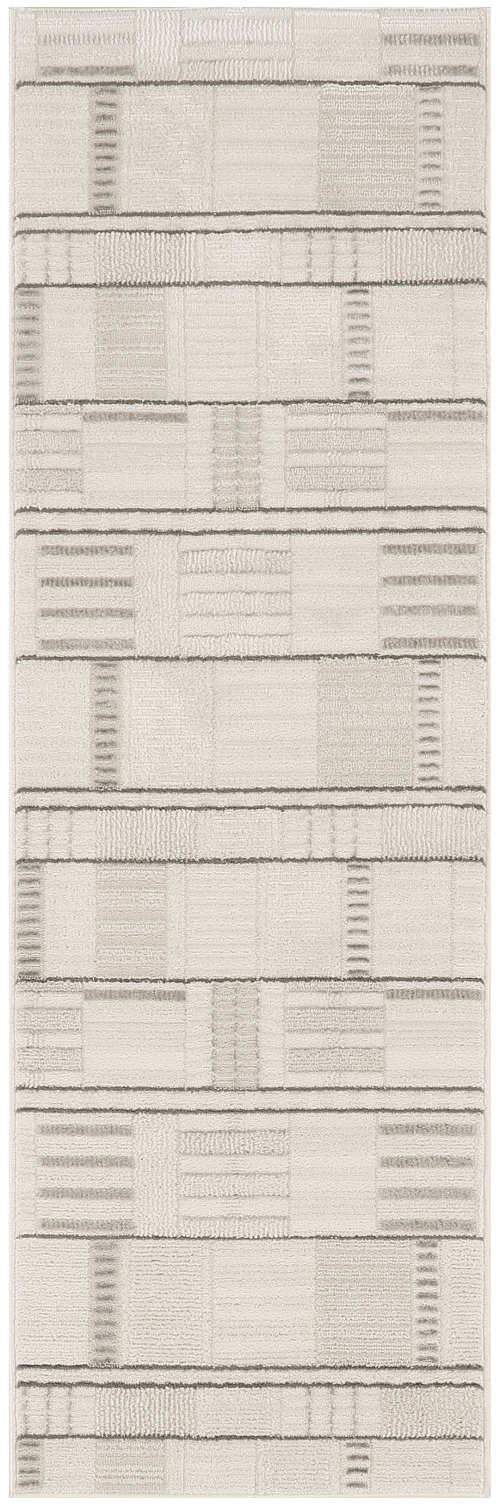 Nourison Home Nordic NRC04 Ivory Grey Contemporary Power-loomed Rug