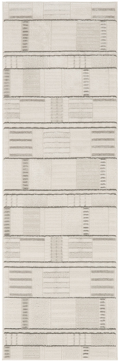 Nourison Home Nordic NRC04 Ivory Grey Contemporary Power-loomed Rug