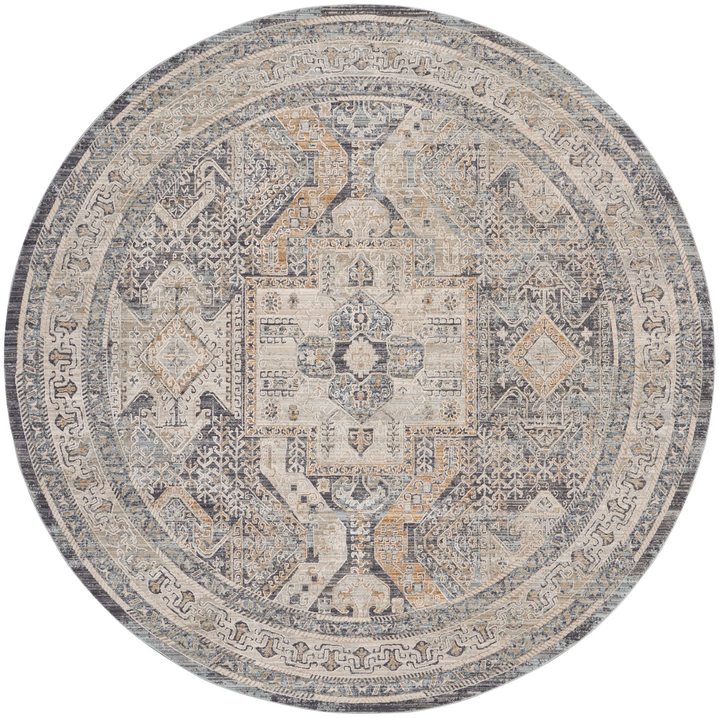 Nourison Home Lynx LNX01 Ivory Charcoal Transitional Power-loomed Rug
