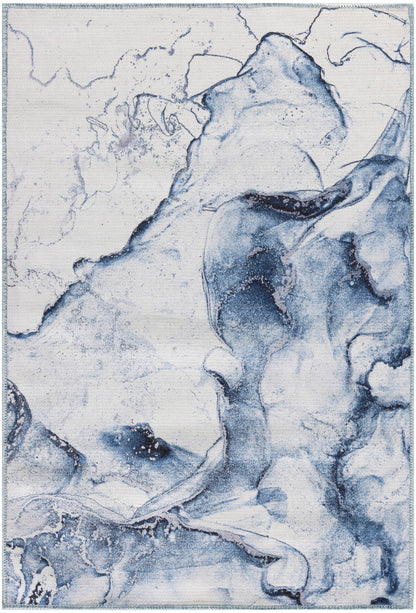 Daydream DDR01 Ivory Blue 5x7 Power-loomed Rug