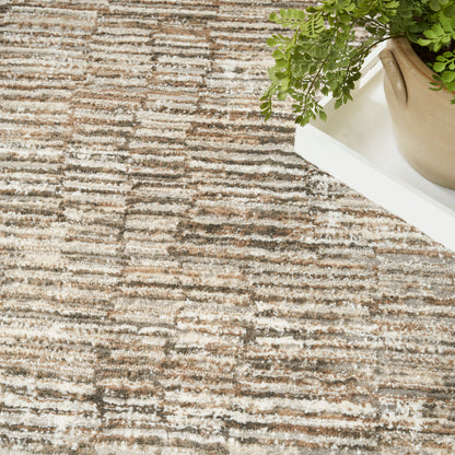Nourison Home Sustainable Trends  Ivory Mocha  Contemporary