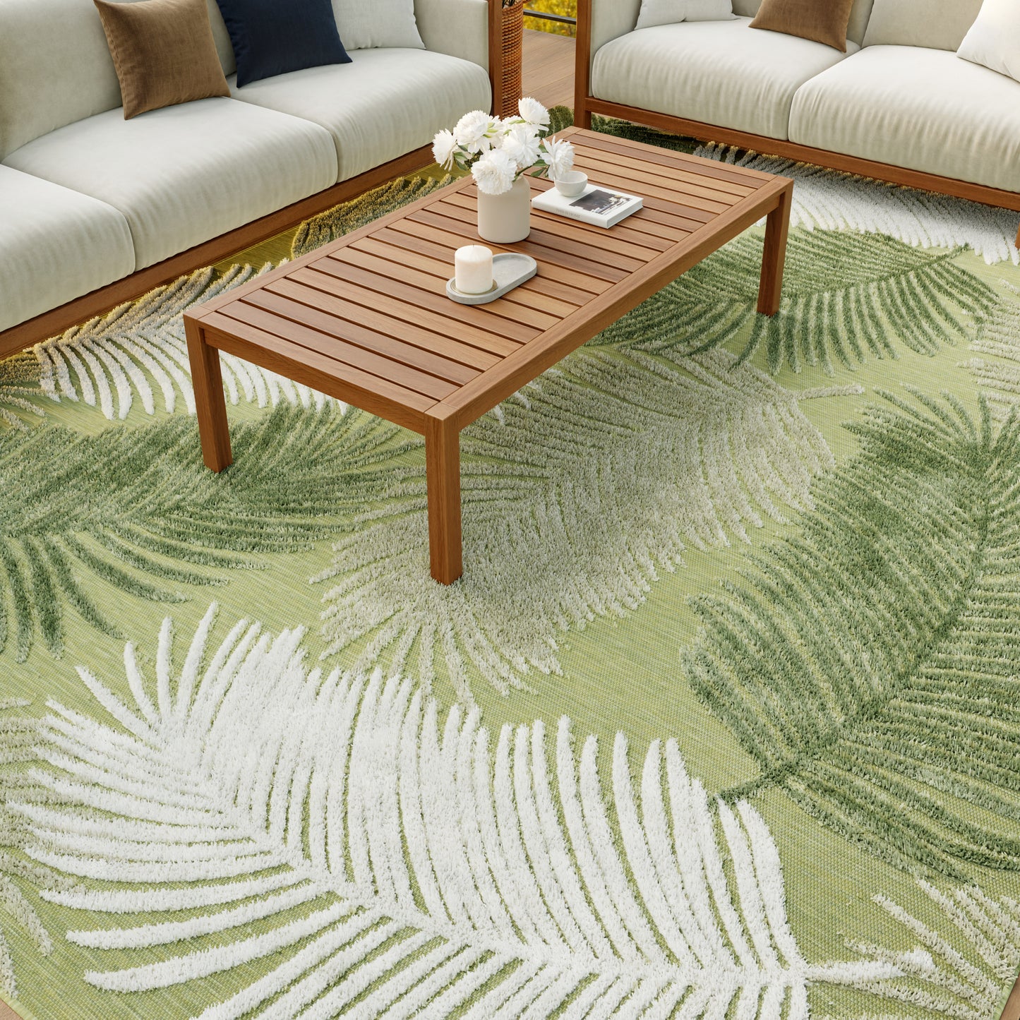 Nourison Home Suncoast  Green  Contemporary