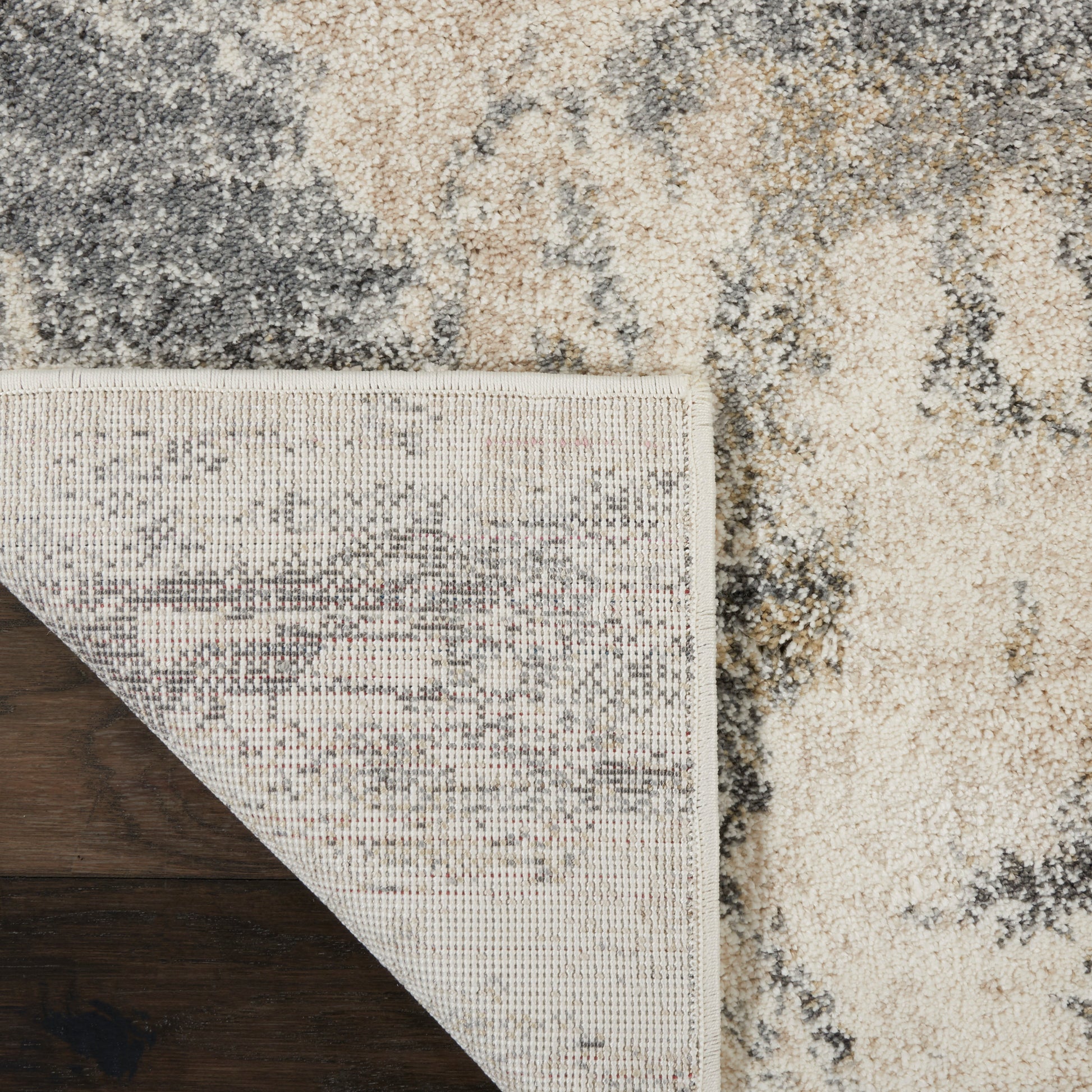 Nourison Home Fusion  Cream Grey  Contemporary