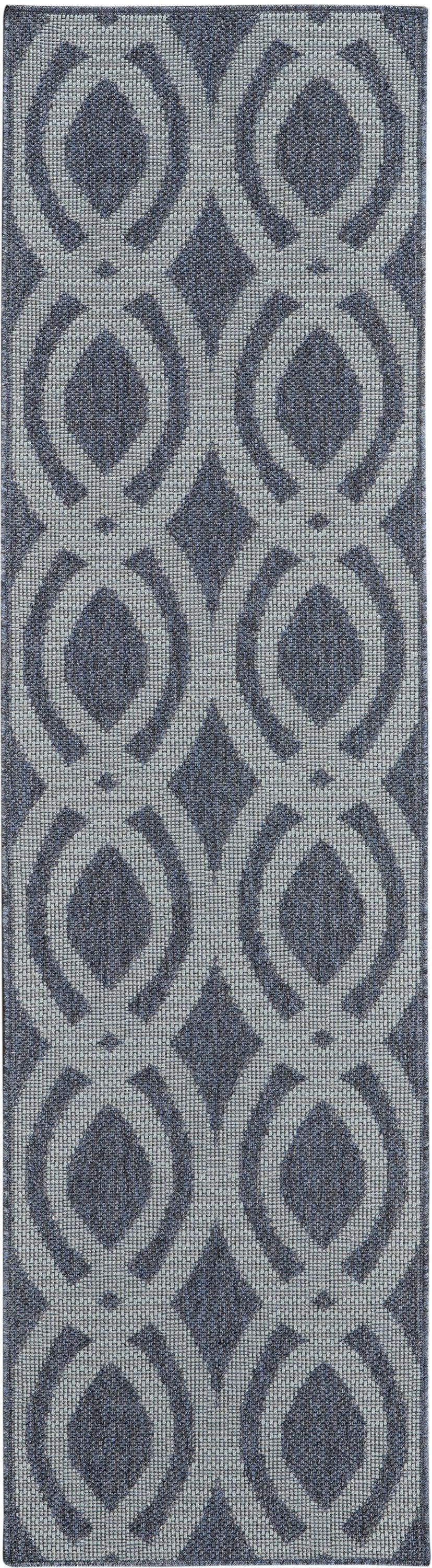 Nourison Home Aruba ARB05 Slate Light Blue Contemporary Power-loomed Rug