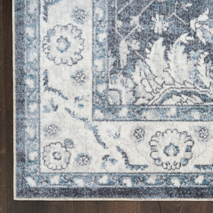 Nourison Home Astra Machine Washable  Slate  Traditional
