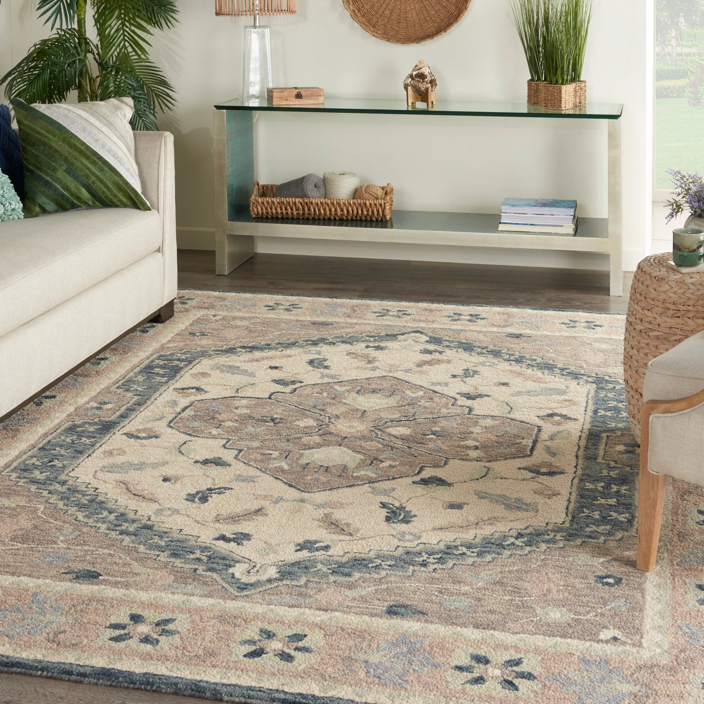 Nourison Home Bahari  Grey  Traditional