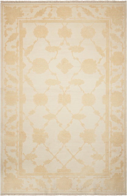 Nourison Home Silk Pointe SKP1 Ivory Traditional Hand Knotted Rug