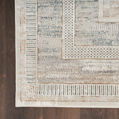 Nourison Home Glitz  Ivory Multicolor  Contemporary