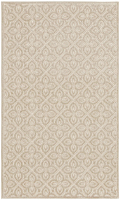 Nourison Home Washable Charm WCH03 Silver Ivory Contemporary Machine Woven Rug