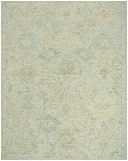 Nourison Home Ravello  Aqua Taupe  Traditional