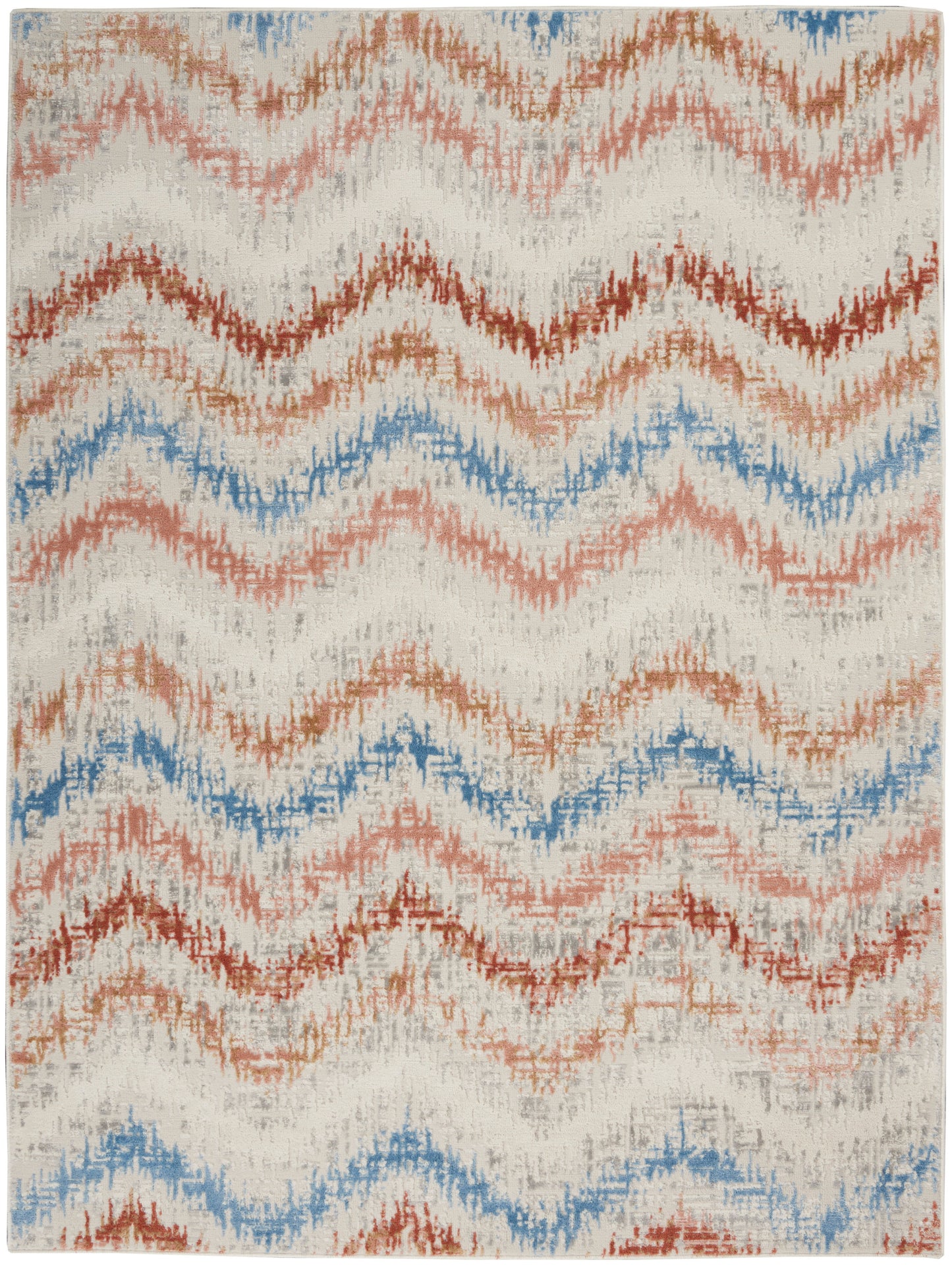 Nourison Home Elation ETN04 Ivory Multicolor Contemporary Power-loomed Rug