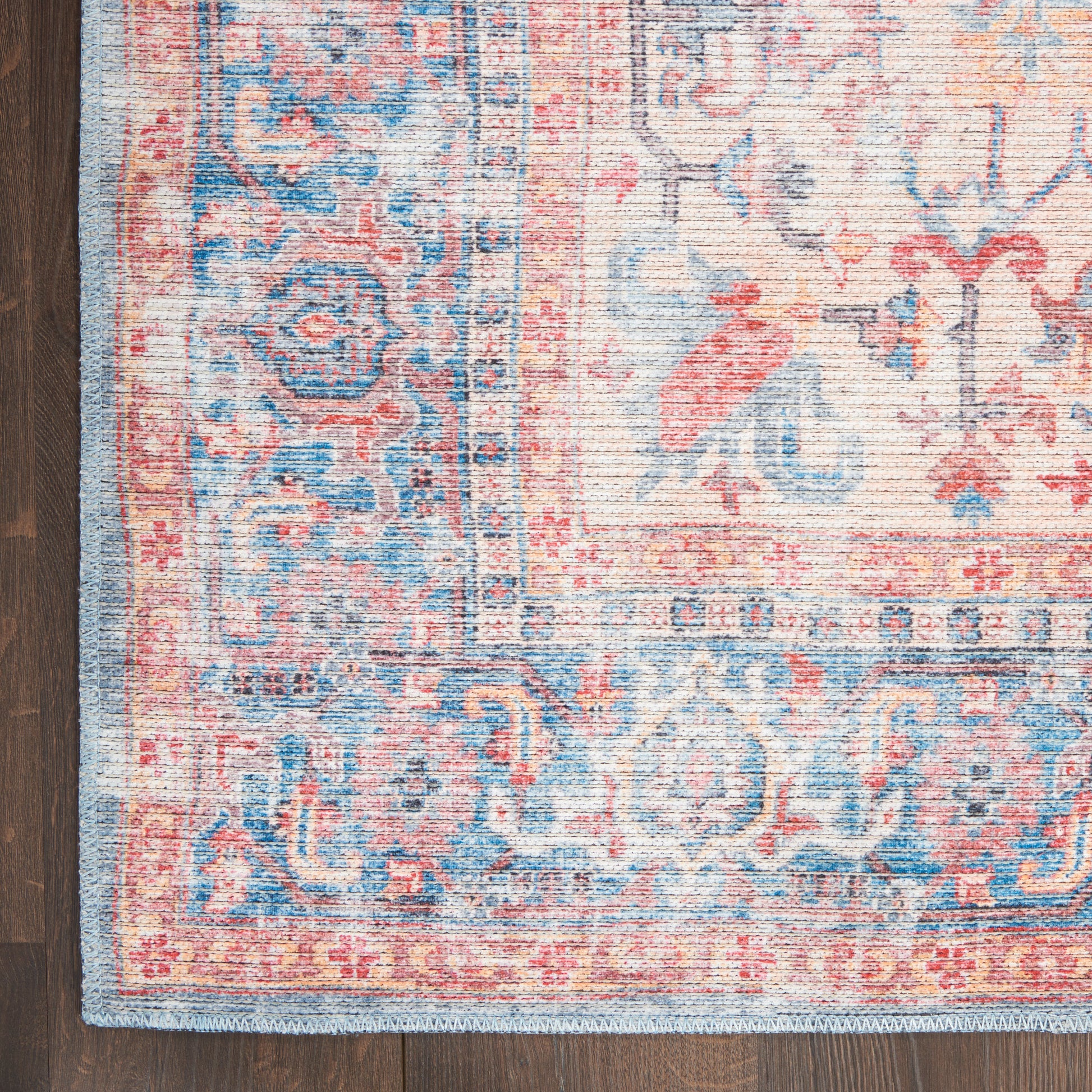 Nourison Home New Concept Washables  Blue Multicolor  Traditional