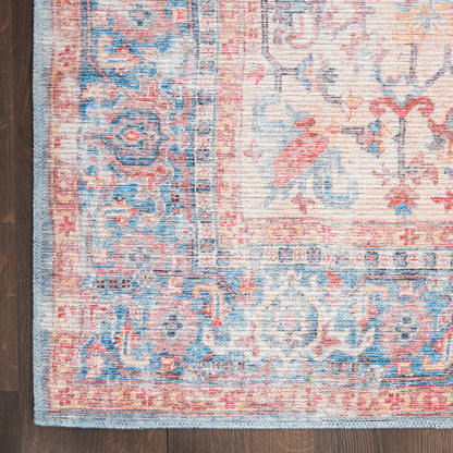 Nourison Home New Concept Washables  Blue Multicolor  Traditional