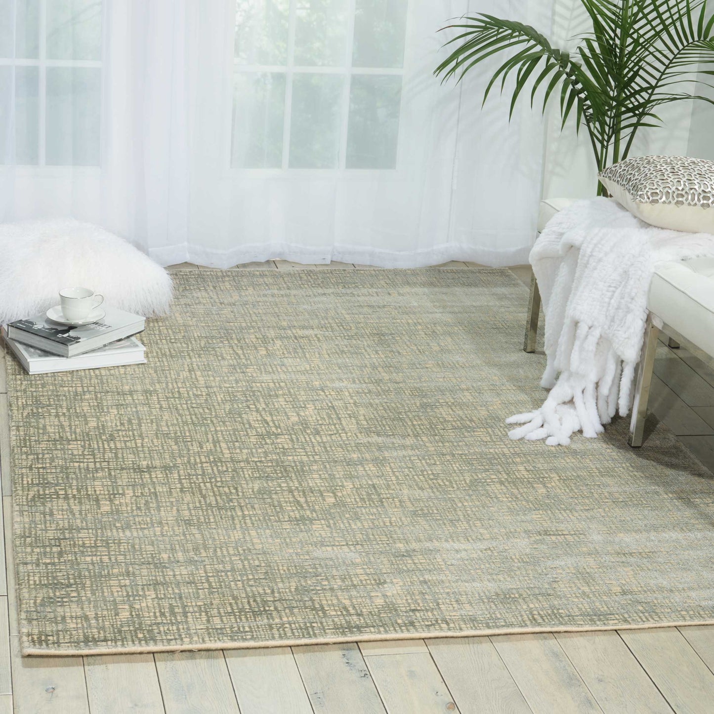 Nourison Home Starlight  Sea Mist  Contemporary