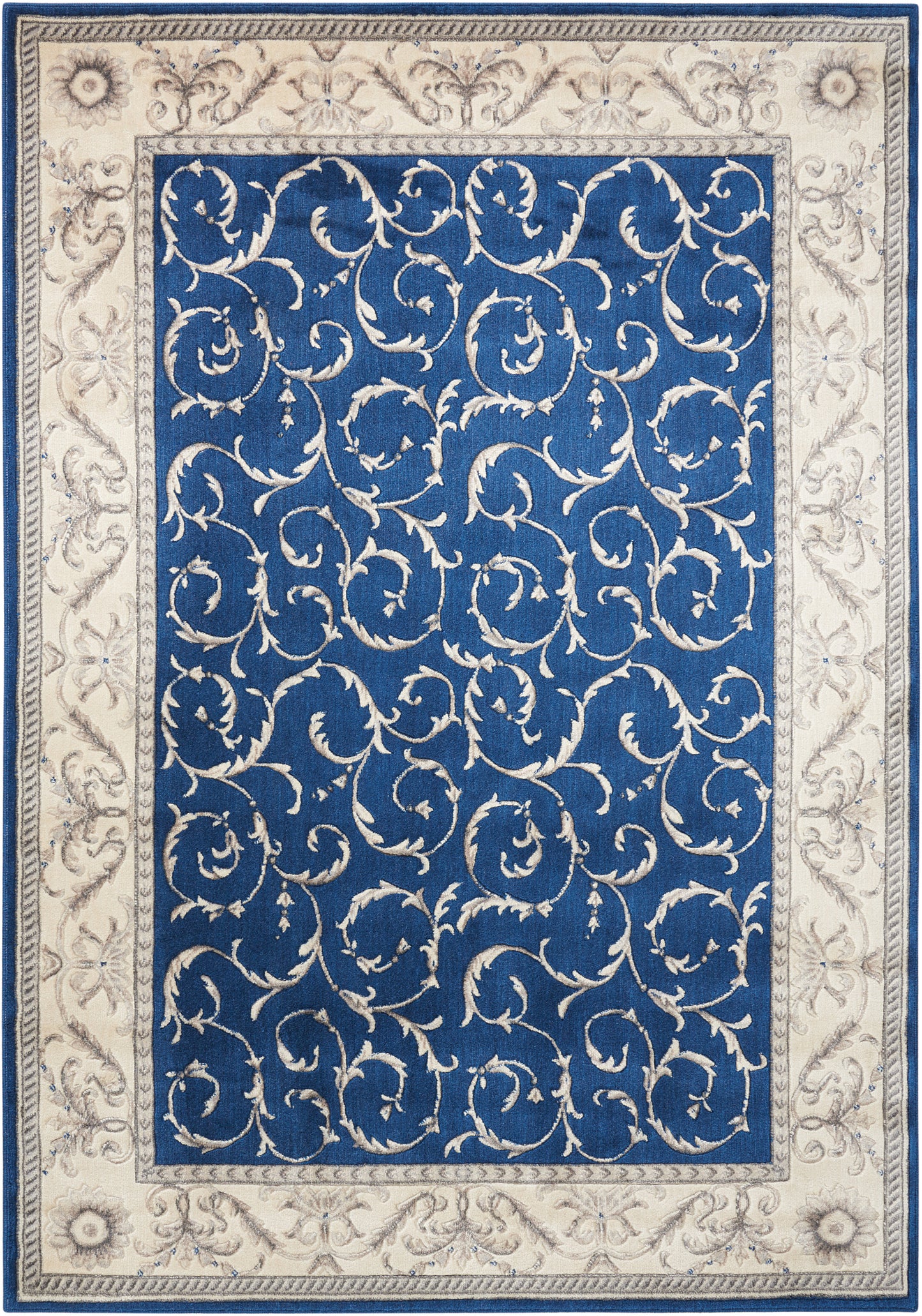 Nourison Home Somerset ST02 Navy Traditional Power-loomed Rug