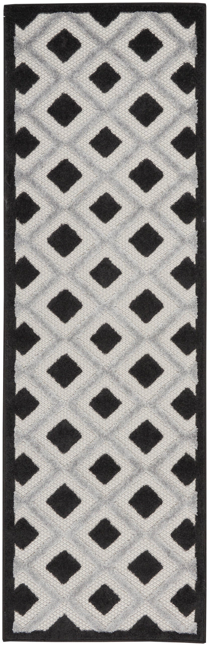 Nourison Home Aloha ALH26 Black White Contemporary Power-loomed Rugs