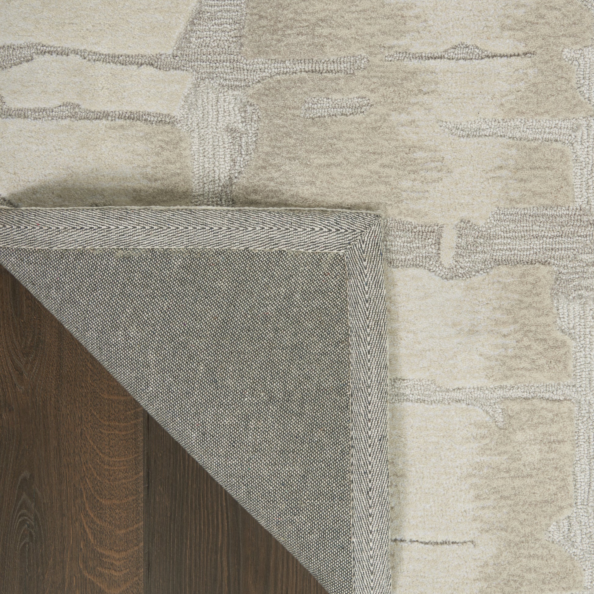 Nourison Home Symmetry  Ivory Beige  Contemporary