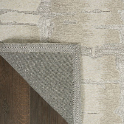 Nourison Home Symmetry  Ivory Beige  Contemporary