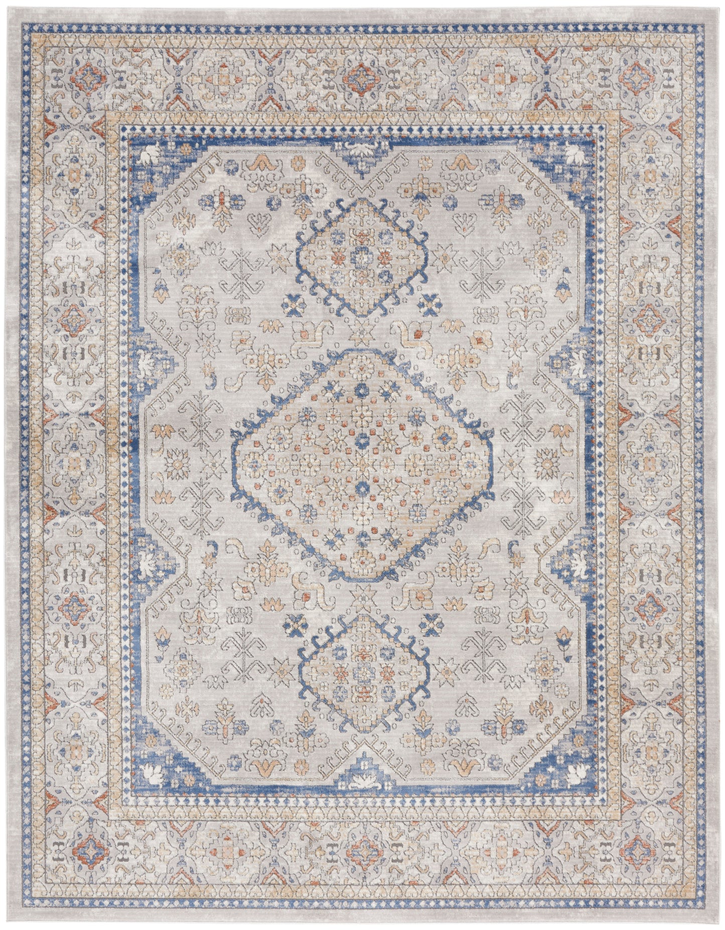 Nourison Home Series 4  Grey Blue  Traditional