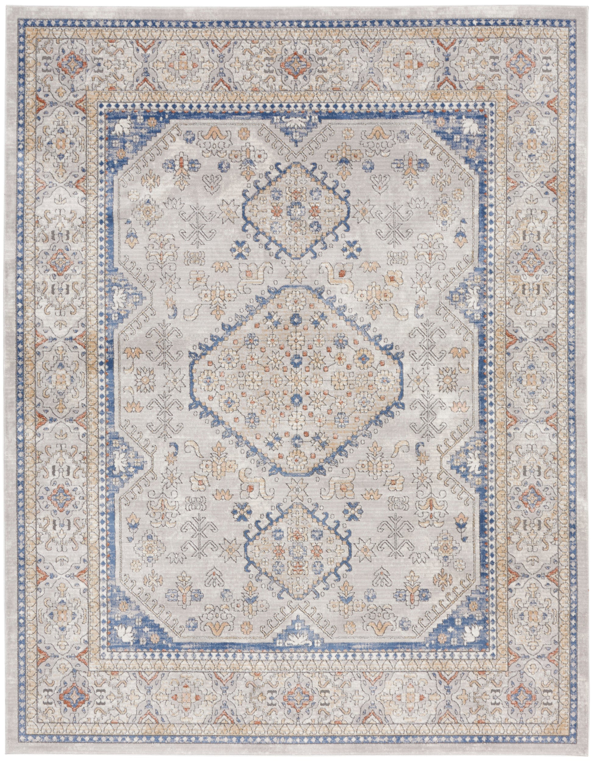 Nourison Home Series 4  Grey Blue  Traditional