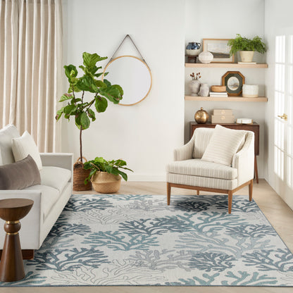 Nourison Home Garden Oasis  Blue  Contemporary