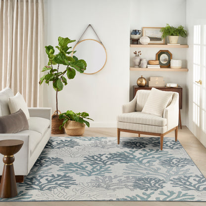 Nourison Home Garden Oasis  Blue  Contemporary