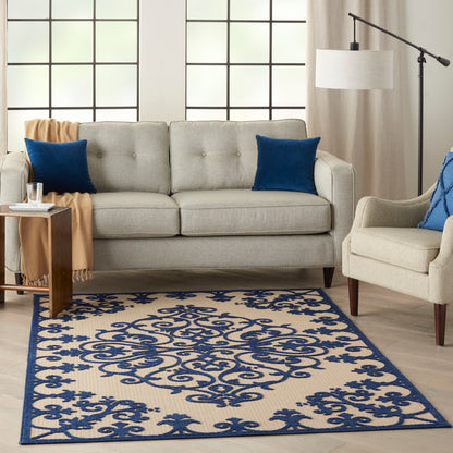 Nourison Home Aloha  Navy  Contemporary