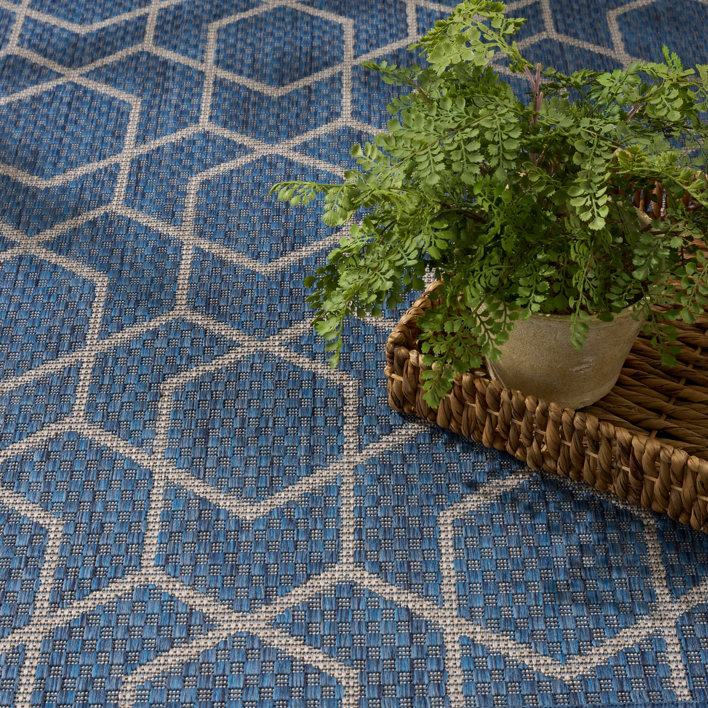 Nourison Home Horizon Indoor/Outdoor  Denim  Contemporary
