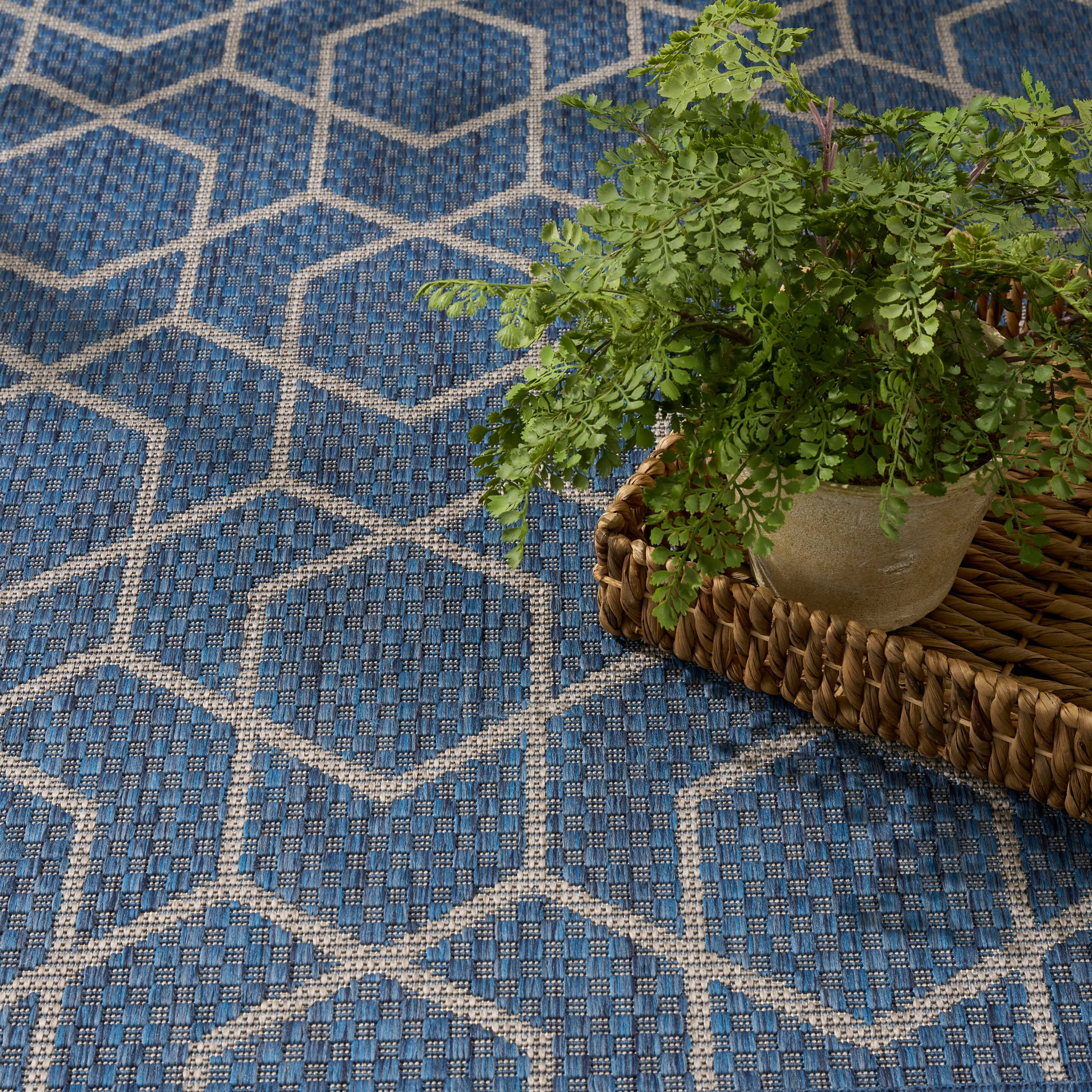 Nourison Home Horizon Indoor/Outdoor  Denim  Contemporary