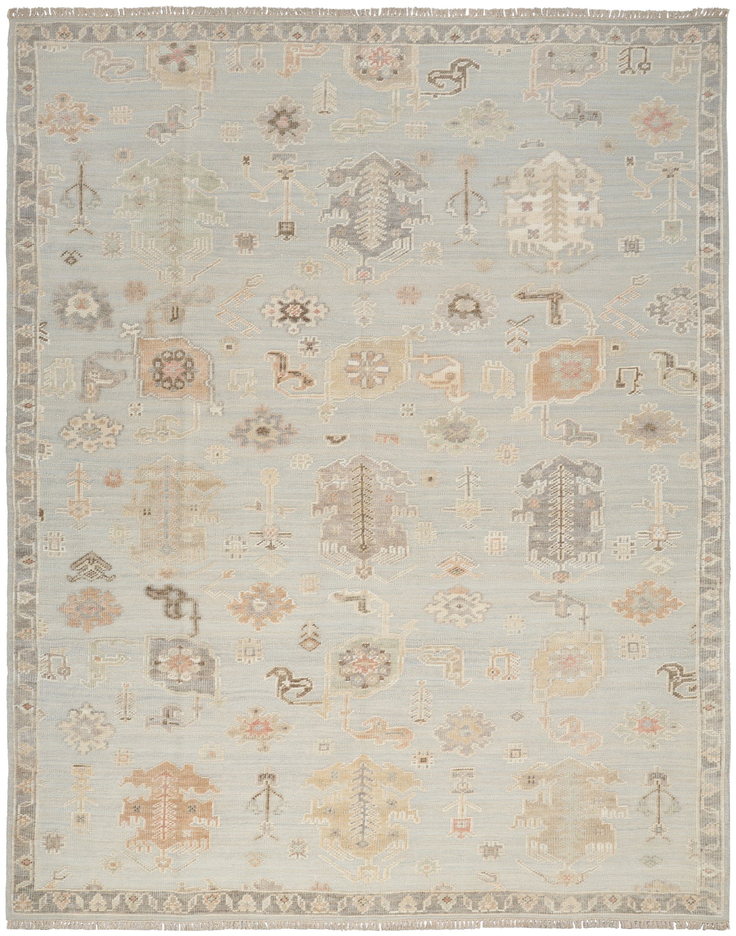 Nourison Home Whispers WHP03 Light Blue Traditional Hand Knotted Rug